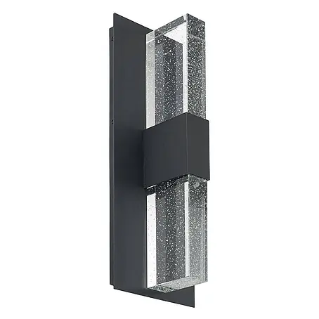 Lucande LED Wandleuchte aussen in anthrazit, transparent, Aussenlampe Wand