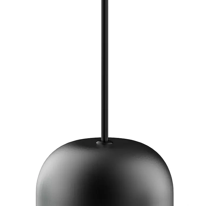 Lucande Pendelleuchte Narion - L x B x H: 102 x 12 x 16 cm, Multicolour, Schwarz matt, dunkelGrün matt, braun matt, GU10 - Mattschwarze Pendelleuchte mit schlankem Kuppelschirm und Aufhängestange.
