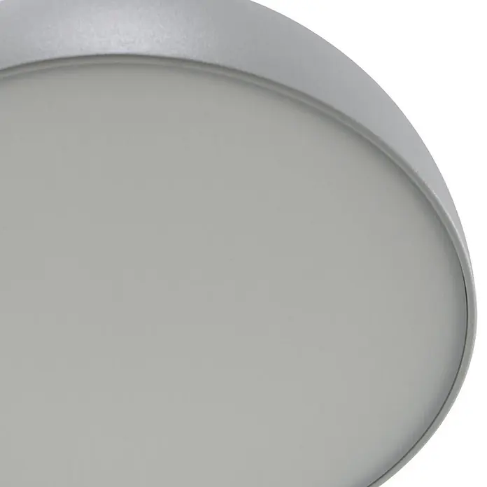 Lucande Außenwandleuchte Velira - alu / grau / zink, alu / grau / zink, IP54 - Runde hellgraue Leuchte mit mattem Finish.