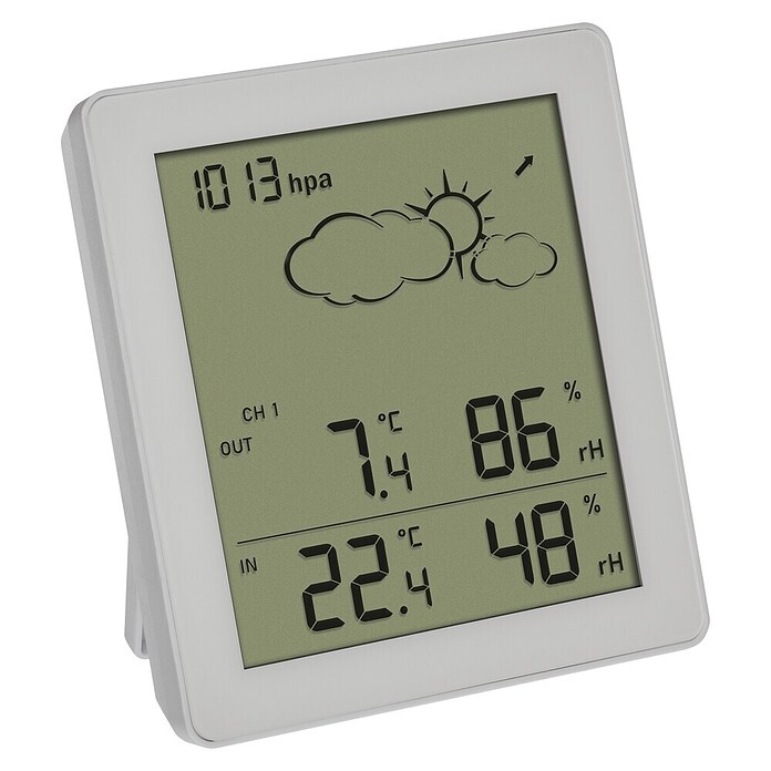 TFA Dostmann Wetterstation Clear (Digital, Weiß, 94 x 20 x 105 mm) | BAUHAUS