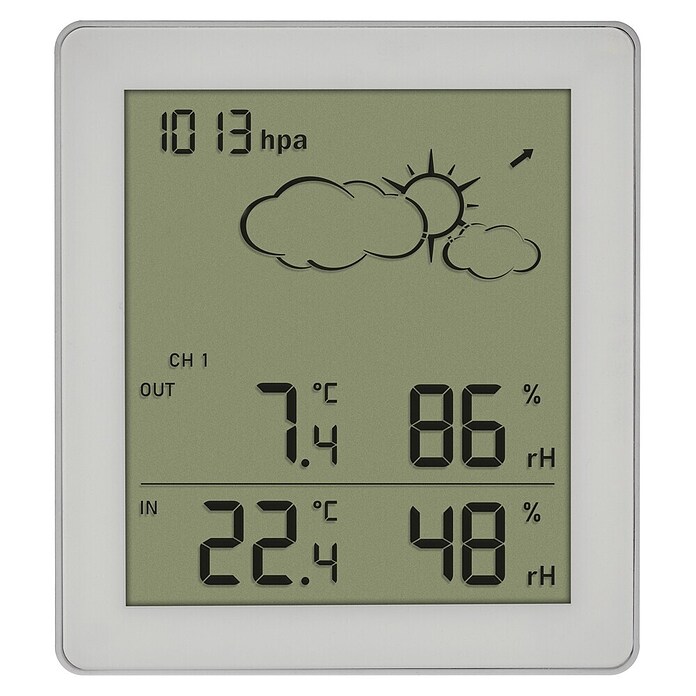 TFA Dostmann Wetterstation Clear (Digital, Weiß, 94 x 20 x 105 mm) | BAUHAUS