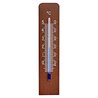 TFA Dostmann Innen-Thermometer (Analog, L x B x H: 31 x 12 x 133 mm, Braun, Holz)