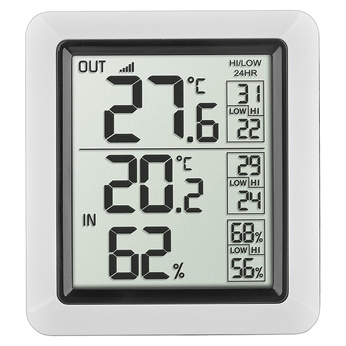 TFA Dostmann Digitales Thermo-Hygrometer (Digital, L x B x H: 77 x 22 x 86 mm, Weiß) | BAUHAUS