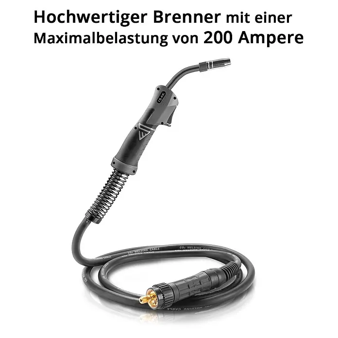 STAHLWERK MIG/MAG-Schweißbrenner Schweißbrenner AK15 MB15 3 m Schlauchpaket -  - Hochwertiger schwarzer Schweißbrenner mit CO2-Schweißkabel, ausgelegt für 200 Ampere.