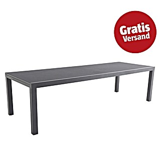 Sunfun Maja Gartentisch  (L x B x H: 280 x 100 x 75 cm, Night-Grey)