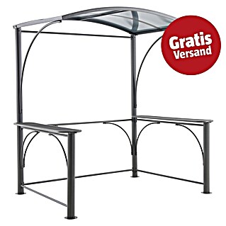 Sunfun Grillpavillon BBQ (B x T: 213 x 150 cm, Farbe Gestell: Anthrazit, Aluminium)