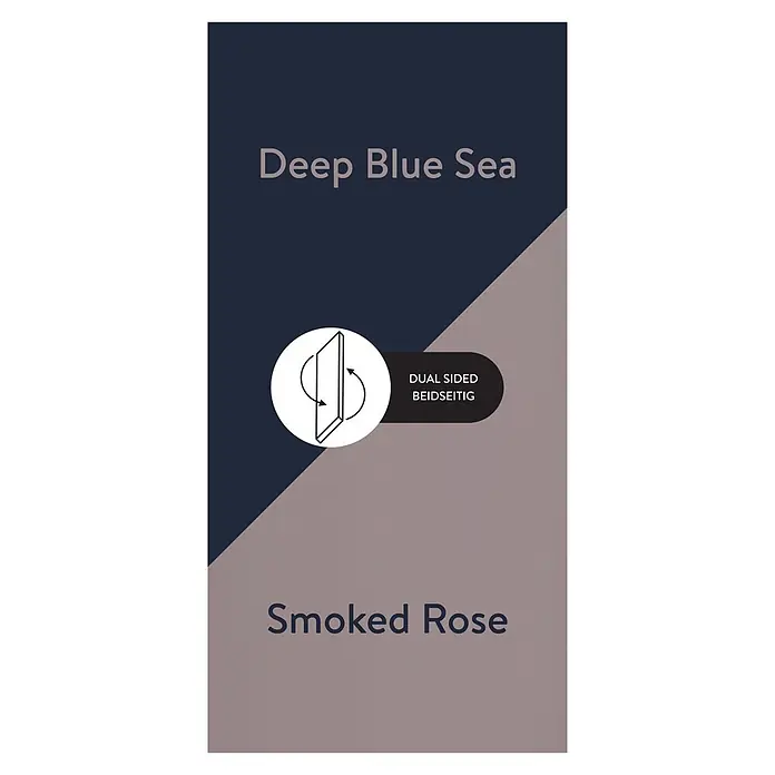 Wetwall Wandpaneel Alloy - 60 x 244 cm, Deep Blue Sea / Smoked Rose - Beidseitige Platte: Tiefseeblau und Geräuchertes Rosé.