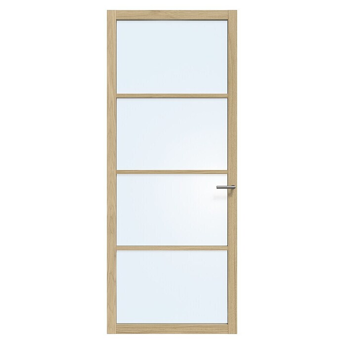 Solid Elements Binnendeur SE LK303 opdek links (83 x 201,5 cm, Licht eiken, Opdek links, Blank glas) | BAUHAUS