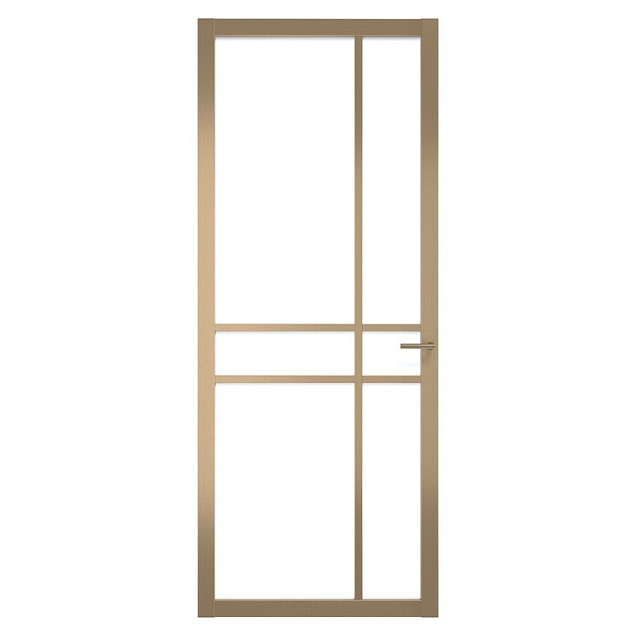 Solid Elements Binnendeur SE LK303 stomp links (93 x 211,5 cm, Brons, Stomp links, Blank glas) | BAUHAUS
