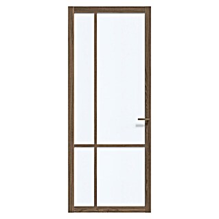 Solid Elements Binnendeur SE LK302 opdek rechts (83 x 231,5 cm, Donker eiken, Opdek rechts, Blank glas)