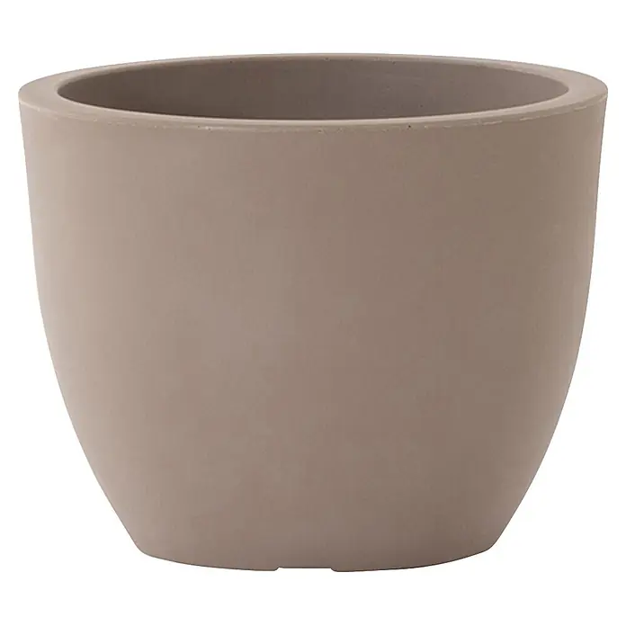 Siena Garden Pflanztopf BRISTOL - Außenmaß (Ø x H): 30 x 23 cm, Taupe, Kunststoff, 1 Stk. - Grauer Blumentopf aus Beton.