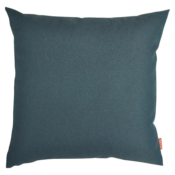 Siena Garden Kissen PRIME - 45 x 45 cm, Petrol, Quadratisch - Strukturiertes, quadratisches blau-graues Kissen.
