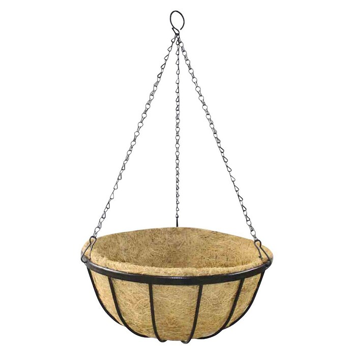 Siena Garden Blumenampel Wrought (Stahl, Schwarz, Natur) | BAUHAUS
