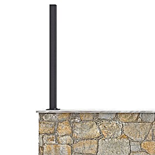 Poste para valla Ventia (Altura: 150 cm, Antracita, Aluminio)