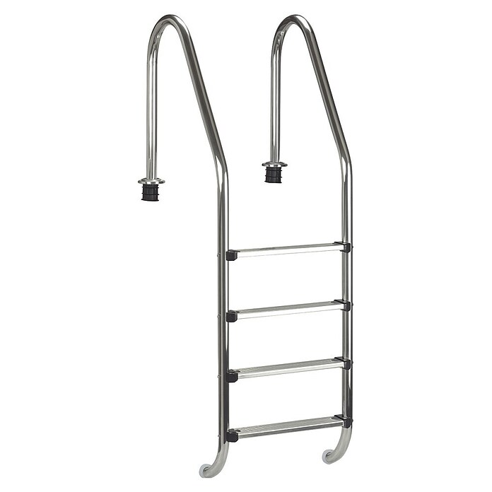 Poolleiter (Anzahl Tritte: 4 Stk., Poolleiter geeignet für: Einbaupool, 150 cm, Edelstahl) | BAUHAUS