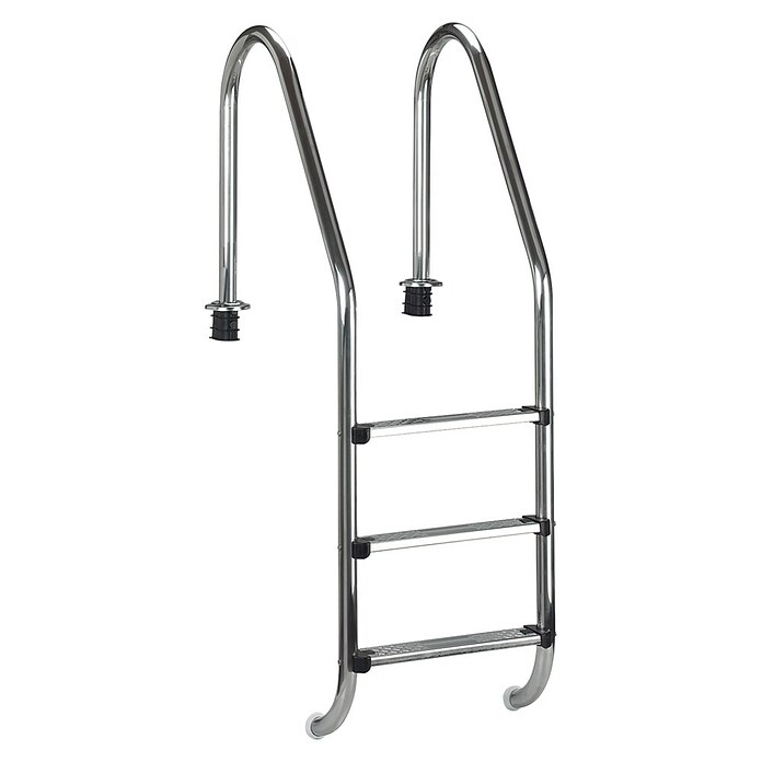 Poolleiter (Anzahl Tritte: 3 Stk., Poolleiter geeignet für: Einbaupool, 120 cm, Edelstahl) | BAUHAUS