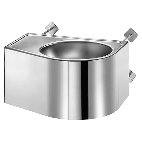 Delabie  Waschtisch Delabie WT DUO S TC R wandh. ohne Hahnloch Edst. 1.4301 satiniert