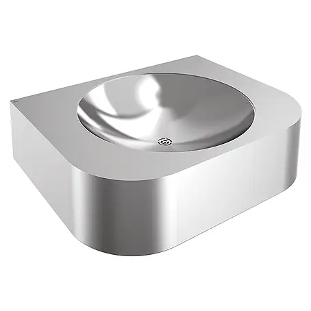 KWC  Waschtisch KWC AR Einzelwaschtisch, ANIMA, Edelstahl, 500x132x400 mm, ohne Hahnbank
