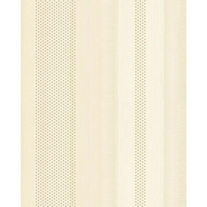 Marburg Casual Vliestapete Punkte und Streifen - Dunkelbeige, Streifen, 10,05 x 0,53 m - Beige Tapete mit Streifen und Punktmuster für stilvolle Innenräume.