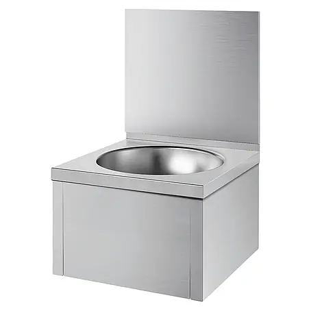 Delabie  Waschtisch Delabie Waschtisch SXS o. Armatur mit Rückwand Edst. 1.4301 satiniert