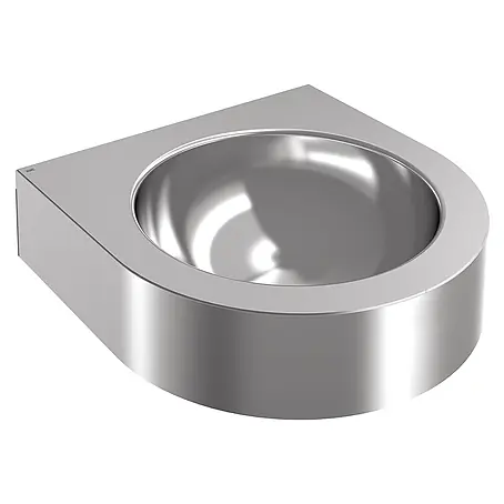 KWC  Waschtisch KWC AR Einzelwaschtisch, ANIMA, Edelstahl, 345x118x350 mm, halbrund