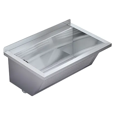 KWC  Waschtisch KWC AR Waschtrog, SIRIUS, Chromstahl, 750x354x500 mm, Ablauf links