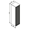 Camargue Vio Midischrank (B x T x H: 30,4 x 32,5 x 121,6 cm, Kaschmir, DIN Anschlag: Rechts) | BAUHAUS