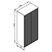 Camargue Vio Midischrank (B x T x H: 60,4 x 32,5 x 121,6 cm, Weiß) | BAUHAUS