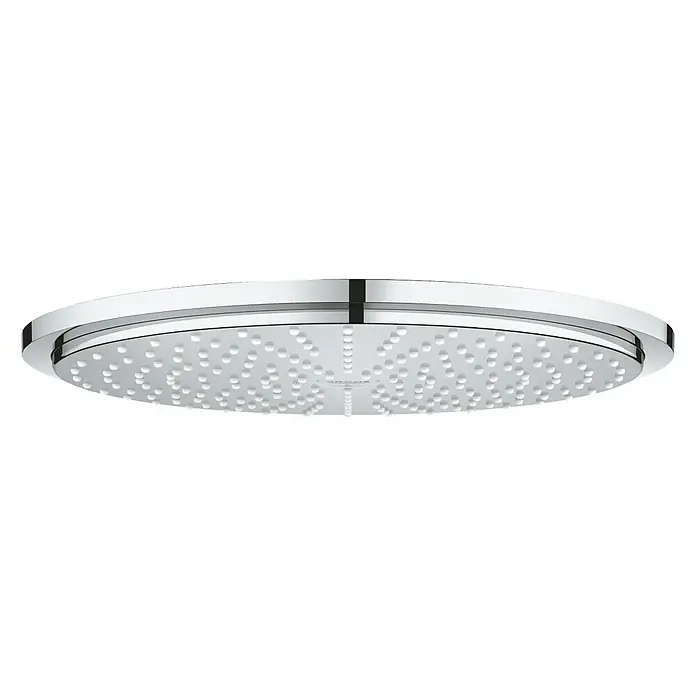 Grohe Rainshower Cosmopolitan 310 Kopfbrause - Durchmesser: 31 cm, 15 l/min, Anzahl Funktionen: 1 Stk., Chrom - Bild einer runden, verchromten Rainshower Kopfbrause. Das moderne Design und die entspannende Regendusche machen es perfekt.