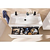 Camargue Vio Badmöbel-Set (Gesamtbreite Badmöbel: 100,6 cm, Weiß, Matt, Inklusive Kunststoffschale und 2 Hahnlöcher) | BAUHAUS