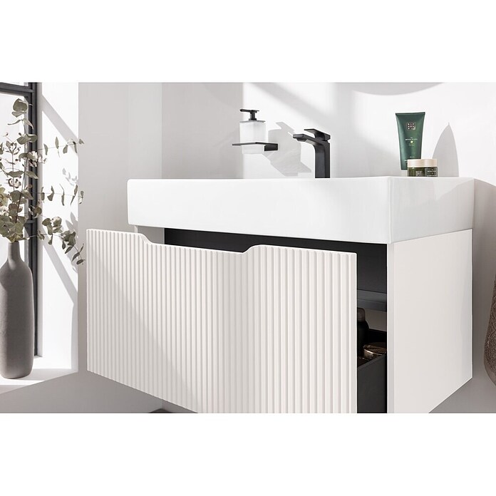 Camargue Vio Badmöbel-Set (Gesamtbreite Badmöbel: 81,5 cm, Weiß, Matt) | BAUHAUS