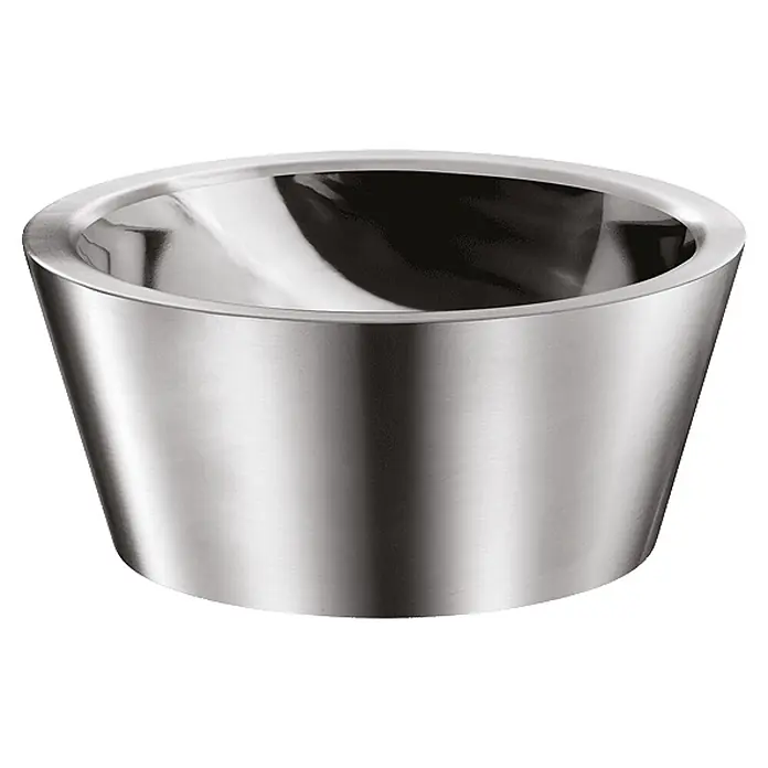 Delabie Waschbecken Delabie - Chrom - Konisches Waschbecken aus gebürstetem Edelstahl mit abgerundetem Rand.