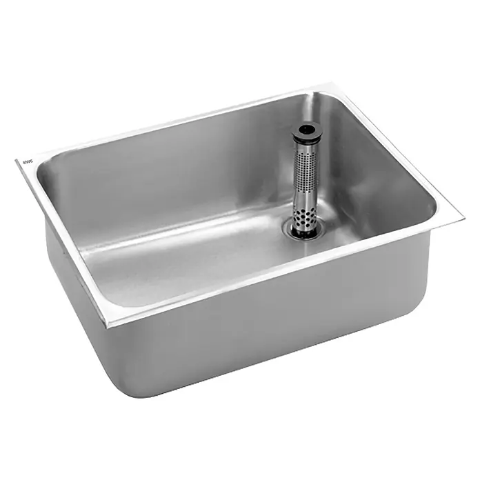 KWC Waschbecken KWC -  - Edelstahlspüle mit perforiertem Standrohr.
