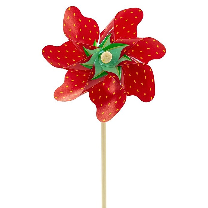 Windspiel Windrad (Höhe: 48 cm, Erdbeere, Holz) | BAUHAUS