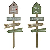 Gartenstecker Wegweiser (L x B x H: 105 x 38 x 2,5 mm, Mehrfarbig, Holz) | BAUHAUS