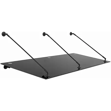Glaszentrum Hagen  Vordach Glasvordach BK Halter 230x90 cm GR VDB STB