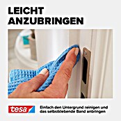 tesa MOLL Dichtungsstreifen Standard I-Profil (Weiß, 6 m x 9 mm x 4 mm, Geeignet für: Spaltenbreiten 1 - 3,5 mm)