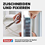 tesa MOLL Silikondichtung Premium Flexible (Transparent, 6 m x 9 mm x 7 mm, Geeignet für: Spaltenbreiten 1 - 7 mm)