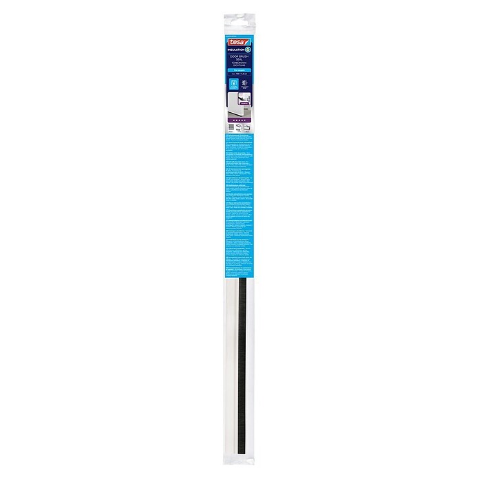 tesa MOLL Türdichtschiene Textil (Weiß, 1 m x 43 mm, Geeignet für: Spaltenbreiten bis 15 mm)