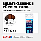 tesa MOLL Türdichtschiene Textil (Braun, 1 m x 43 mm, Geeignet für: Spaltenbreiten bis 15 mm)
