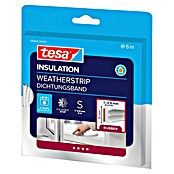 tesa MOLL E-Rillenprofildichtung (Weiß, 6 m x 9 mm x 4 mm, Geeignet für: Spaltenbreiten 1 - 3,5 mm)