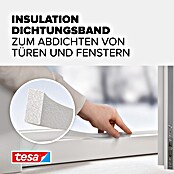 tesa MOLL Dichtungsstreifen Standard I-Profil (Weiß, 6 m x 9 mm x 4 mm, Geeignet für: Spaltenbreiten 1 - 3,5 mm)