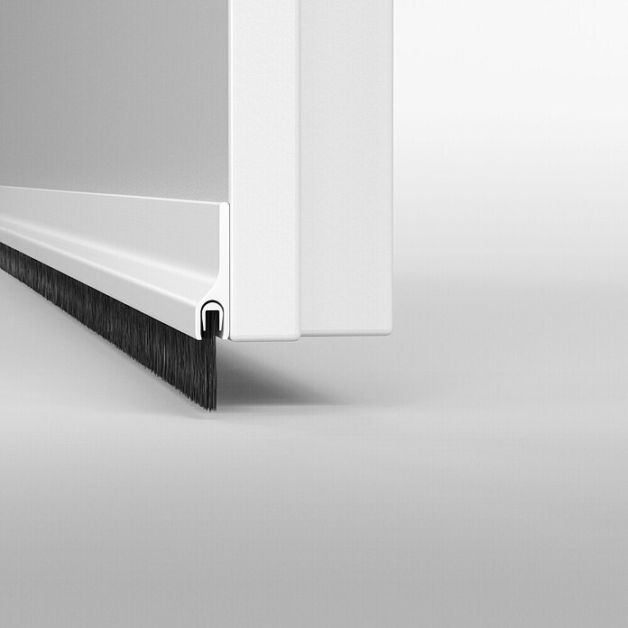 tesa MOLL Türdichtschiene Textil (Weiß, 1 m x 43 mm, Geeignet für: Spaltenbreiten bis 15 mm)