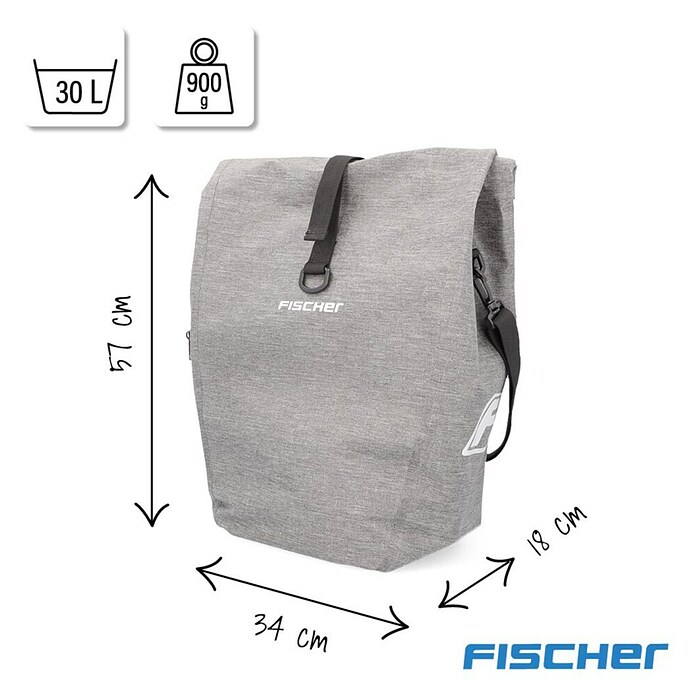 Fischer Alforja portaequipaje Plus Cita (L x An x Al: 57 x 34 x 18 cm) | BAUHAUS