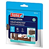 tesa MOLL Dichtungsstreifen Standard I-Profil (Braun, 6 m x 9 mm x 4 mm, Geeignet für: Spaltenbreiten 1 - 3,5 mm)