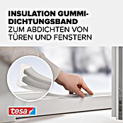 tesa MOLL E-Rillenprofildichtung (Weiß, 6 m x 9 mm x 4 mm, Geeignet für: Spaltenbreiten 1 - 3,5 mm)