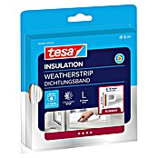 tesa MOLL P-Profildichtung (Weiß, 6 m x 9 mm x 5,5 mm, Geeignet für: Spaltenbreiten 2 - 5 mm)