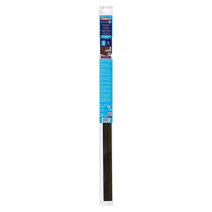 tesa MOLL Türdichtschiene Textil (Braun, 1 m x 43 mm, Geeignet für: Spaltenbreiten bis 15 mm)