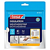 tesa MOLL Schaumstoffdichtung Universal (Weiß, 10 m x 9 mm x 6 mm, Geeignet für: Spaltenbreiten 1 - 5 mm)