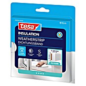 tesa MOLL Dichtungsstreifen Standard I-Profil (Weiß, 6 m x 9 mm x 4 mm, Geeignet für: Spaltenbreiten 1 - 3,5 mm)